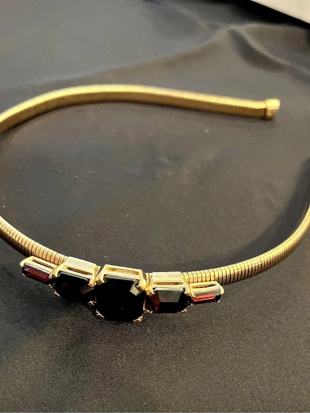 Henri Bendel Jeweled Headband in Gold & Black NWOT